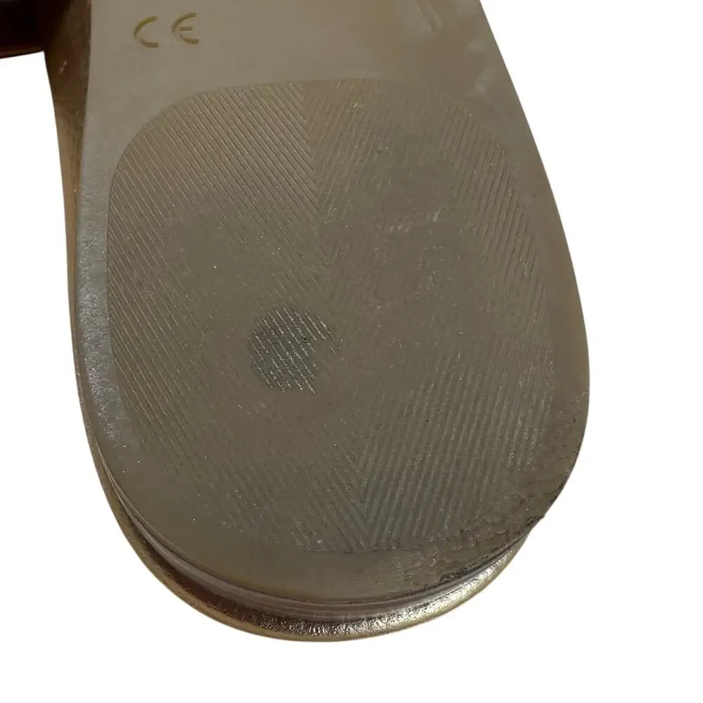 Vionic Glendora Gold Leather Sandal Women's Size 8.5 Excellent Used Condition